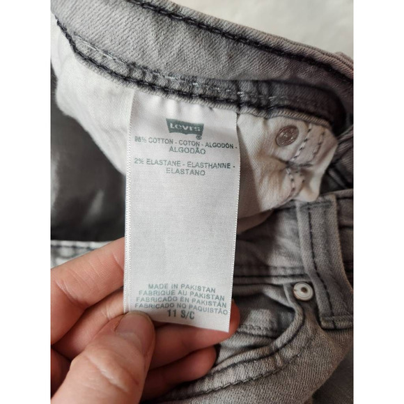 Levis Womens Demi Curve Slim Skinny Jeans Gray Stretch Light Wash Womens 11 / 30 - Picture 7 of 7
